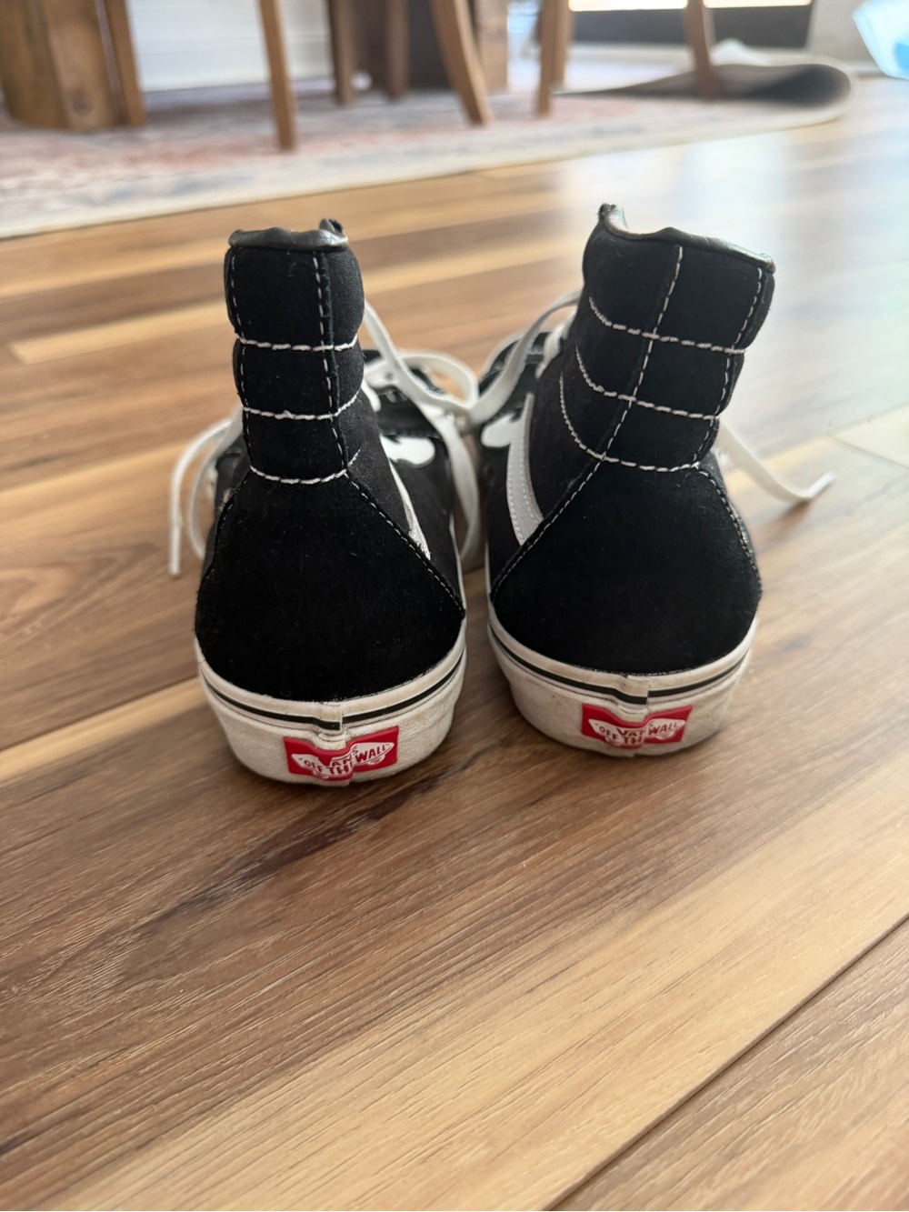 Vans Black and White High-Top Canvas Skate Sneakers - women - Picture 4 of 7